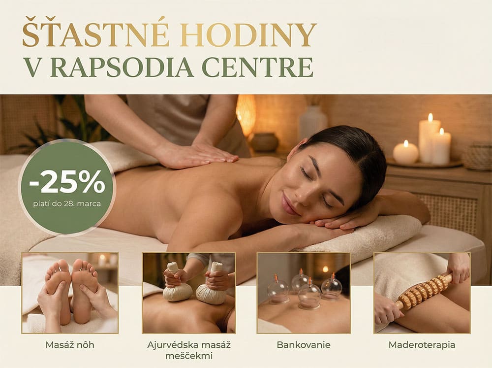 akcia šťastné hodinky na masáže a beauty procedúry